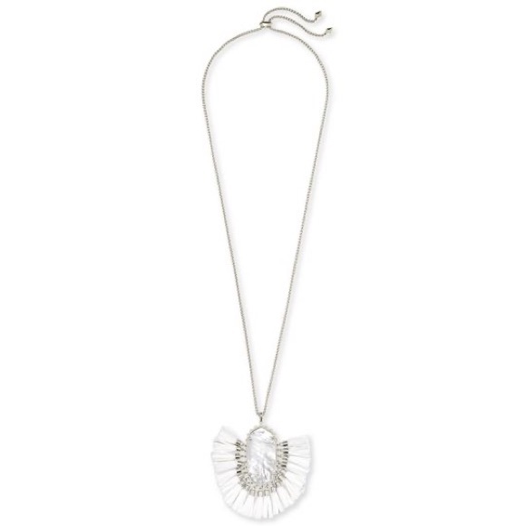 Kendra Scott Betsy Silver Long Pendant Necklace - Picture 2 of 5